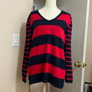 Red and Navy Tommy Hilfiger super soft sweater